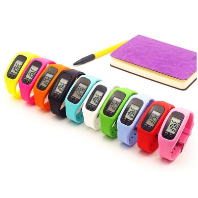 high precision silicone fitness wristband pedometer for body building