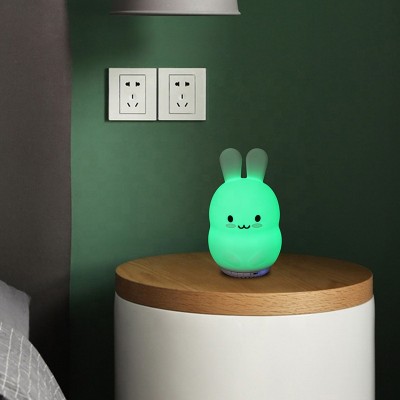 Rabbit Shape Silicone Music Touch Lamp Speaker