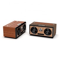 AZ-W1 Bass Music Retro Wood Phone Stand 20W Speaker